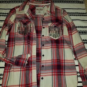 Plaid button down shirt